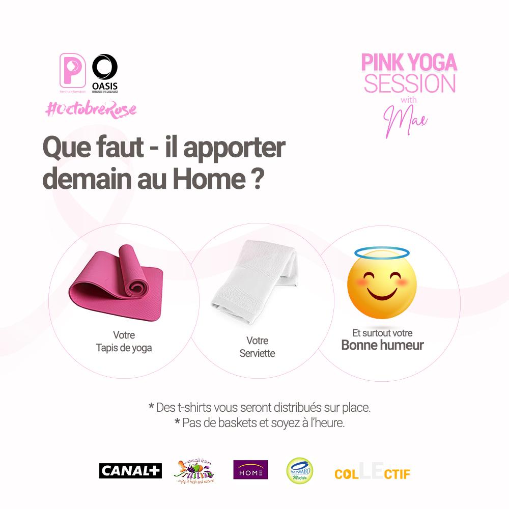 OASISBenin's tweet photo. Nous avons hâte de vous retrouver demain pour une séance de Hatha Yoga. Surtout ne vous prenez pas la tête... Voici ce qu’il faut apporter 👇🏾
PS : N’oubliez pas de confirmer votre présence par mail si vous ne l’avez pas encore fait. 🤗
#BPinkProject20 #OasisBenin https://t.co/nVfumLV8zP