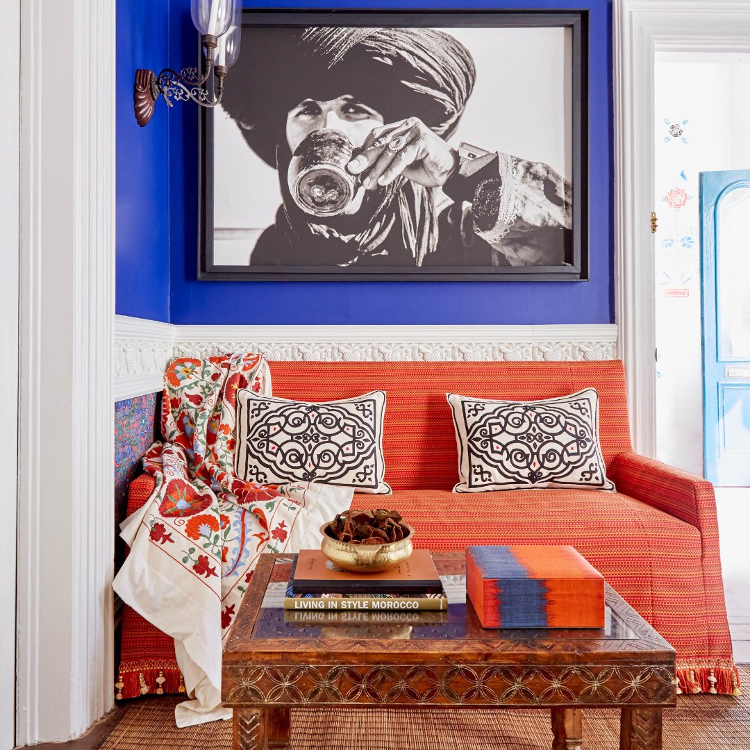 #fbf We source items from around the globe. A few foley&amp;cox treasures were featured in this vibrant and exotic Moroccan inspired parlor in 2019 at the Second Annual Kingston Showhouse. Photographer: @rikkisnyder