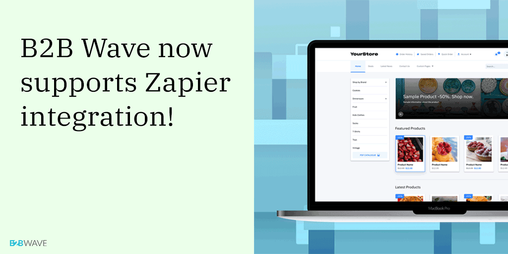 B2BWave's tweet photo. The #B2Bwave #eCommerce platform now supports Zapier integration, giving you a direct connection between the apps and systems you use every day (such as Pipedrive CRM and Airtable) to manage the daily workflows of your #B2B business and your #onlinestore. https://t.co/RhcXH0SCjk https://t.co/9IES5GFfc8