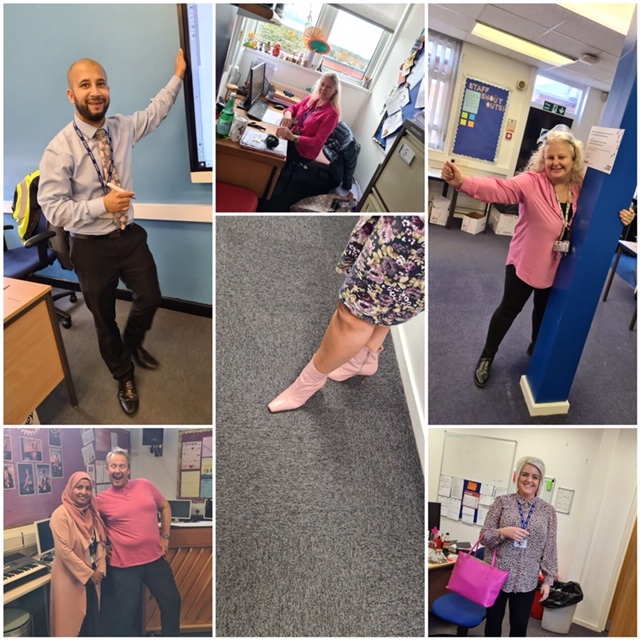 CNSLuton's tweet photo. Today our lovely staff wore pink to raise money for The Breast Cancer Unit at @LandDHospital #cnsstaff #BreastCancerAwarenessMonth https://t.co/Bmwgp83bZC