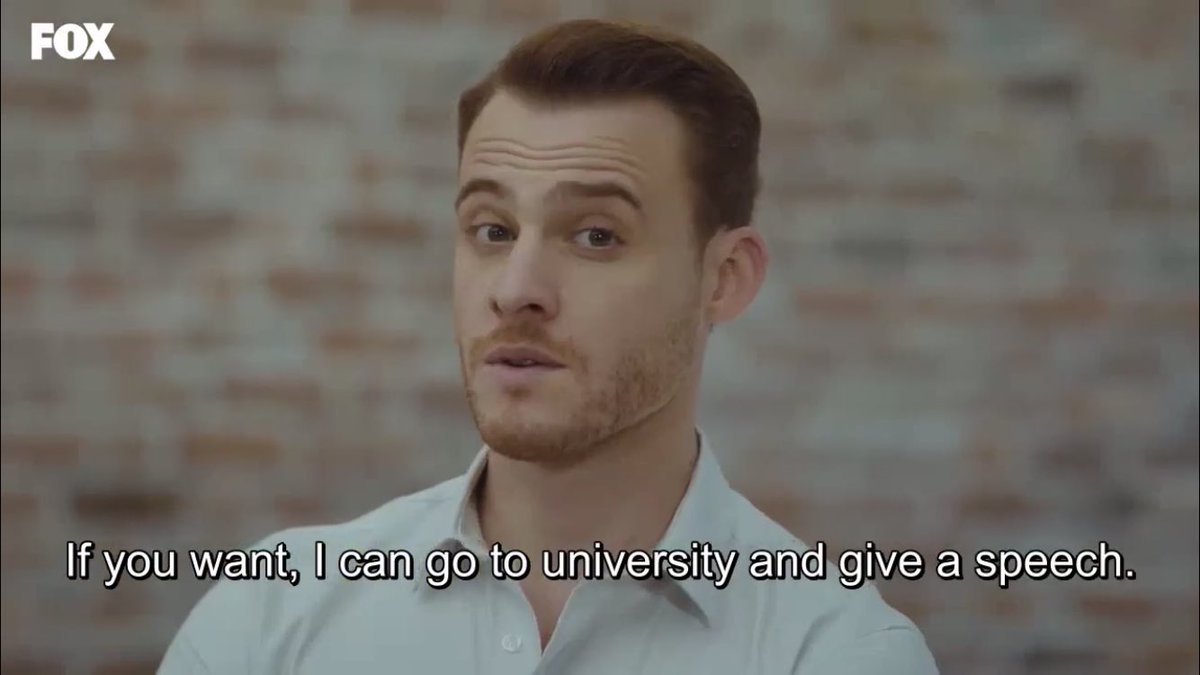 efe offering to make a speech at the university where serkan made a speech the day he met the love of his life, eda yıldız, and therefore tainting it.... inconceivable!  #SenÇalKapımı  #EdSer