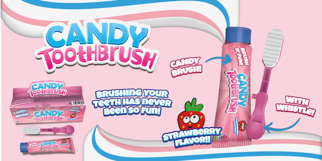 Kidzworldsl's tweet photo. Teach your children the importance of brushing their teeth with #KidzWorldSL 🦷😁
CANDY TOOTHBRUSH with strawberry flavour 🍓 &amp; it comes with a whistle 😚🎵🎶
#JustKidzJustFun https://t.co/aapbK76GyG