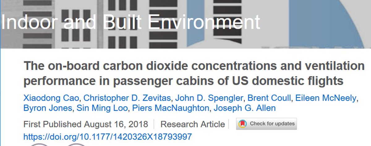 Work was a collaboration with other researchers involved in an FAA Center of Excellence focused on air quality in the airplane cabin.Link to study:  https://journals.sagepub.com/doi/abs/10.1177/1420326X18793997