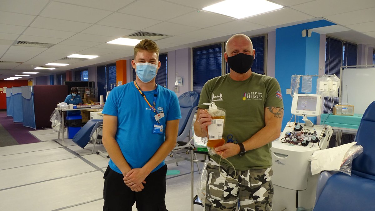 NHSEngland's tweet photo. Stephen had #coronavirus in March and has since been donating his antibody-rich plasma to help others — he was also the first person in England to donate 10 times. Thank you, Stephen! 

If you’ve had #COVID19, you could help save lives. 💪 Find out more. https://t.co/AjZYVzPla9 https://t.co/dbS7LKzREw