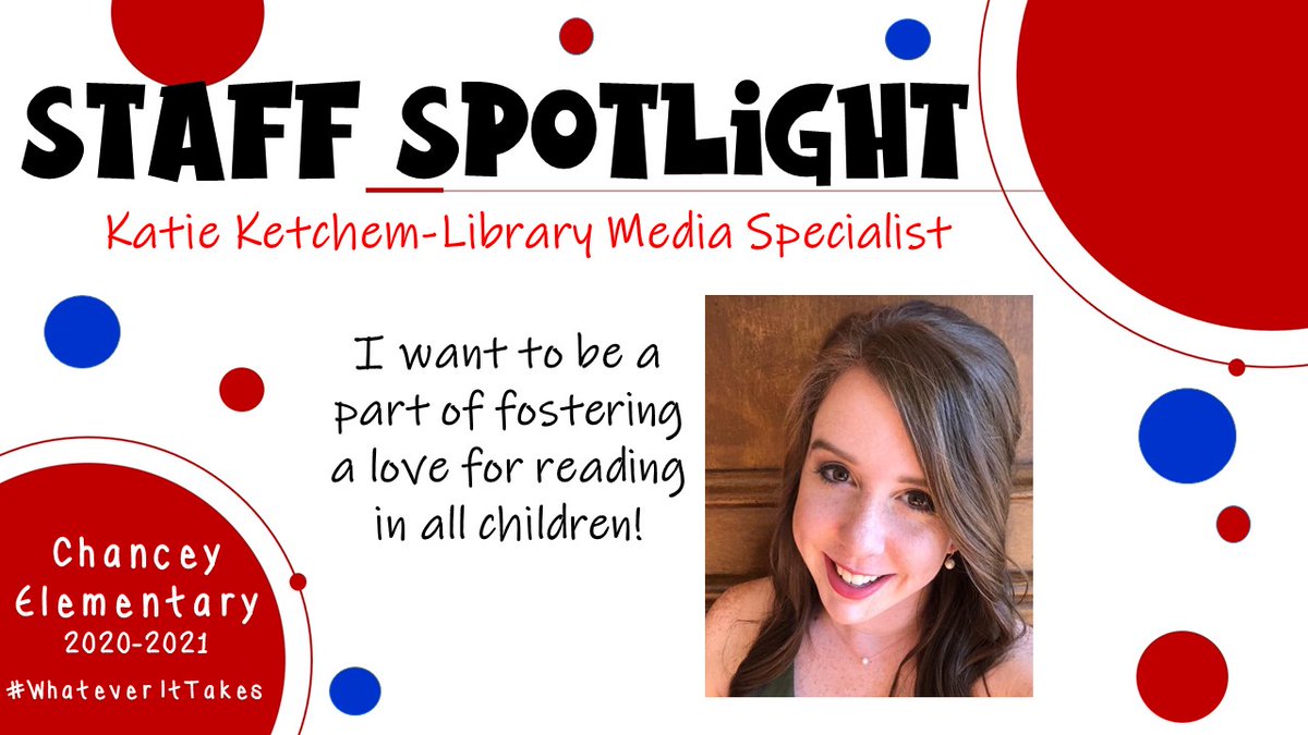 Shout out to our amazing librarian, Mrs. Ketchem! Her positive energy and dedication to doing #WhateverItTakes for our Chancey Cardinals is greatly appreciated! <a href="/ChanceyChat/">Chancey Elementary</a> is so lucky to have you! #staffspotlight #positiveschoolculture #WeAreJCPS <a href="/JCPSKY/">JCPS</a>