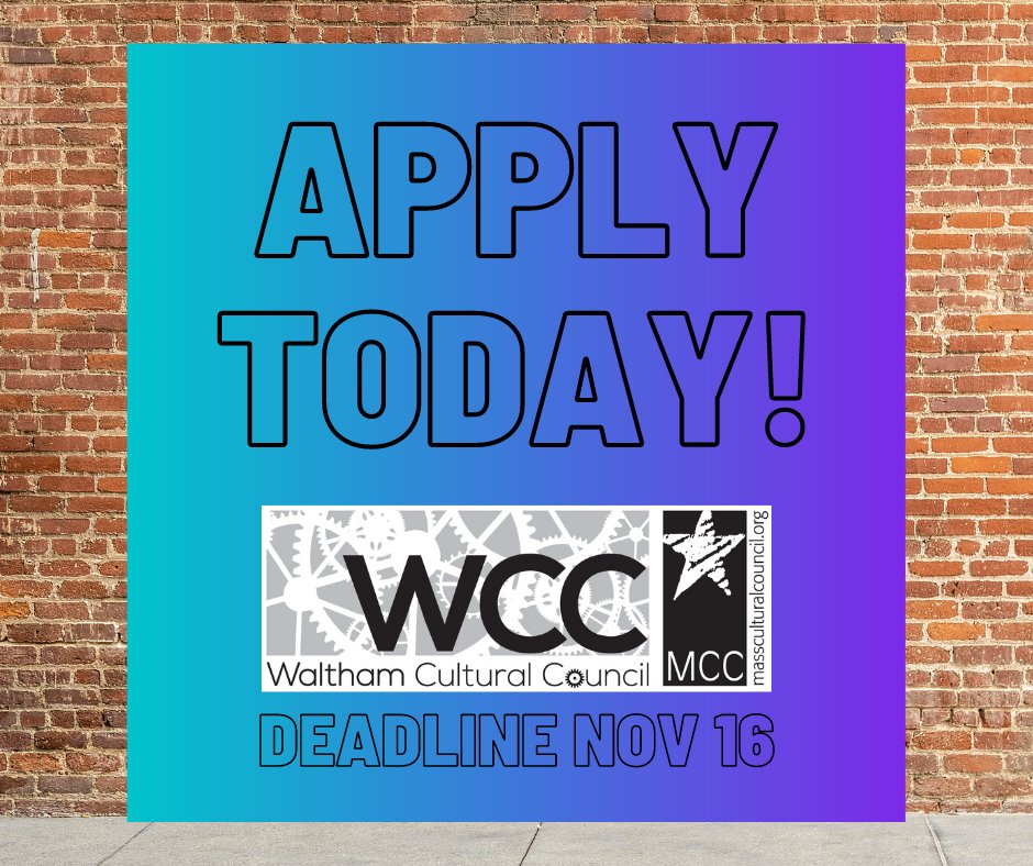 Now, more than ever, public art’s ability to reflect and reveal the culture of a community is important. 
Local artists interested in responding to these times w/ a great idea for a public art project or performance? Apply today! Deadline Nov16 mass-culture.org/waltham