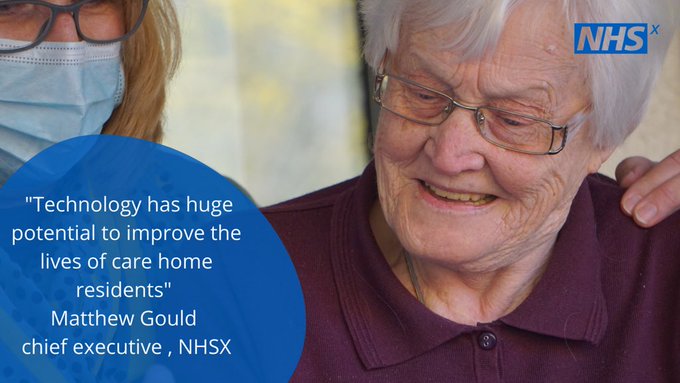 We've been providing up to 11,000 iPads to care homes to enable residents to connect with loved ones Today is the deadline for care homes to apply for these free devices, so apply here: nhsx.nhs.uk/covid-19-respo…