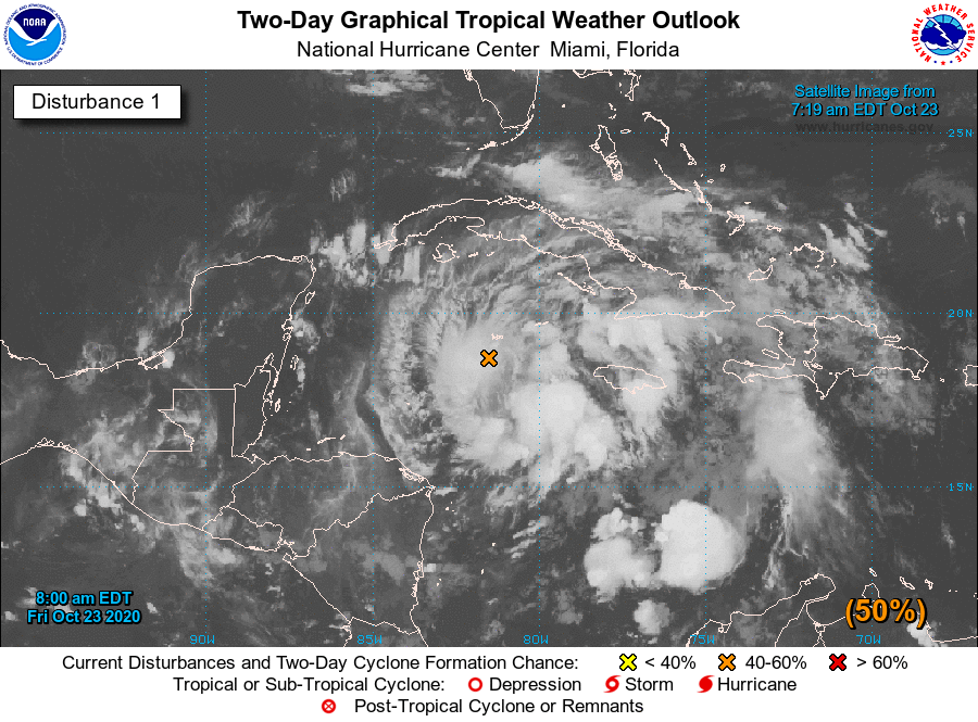 HuracanesQRoo's tweet photo. Por ahora solo vigilaremos de cerca. Baja presión en el caribe con un 50% de probabilidades de desarollo en 2 dias y un 60% en 5 dias. Veamos que pasa en los proximos dias @VivoEnCancun https://t.co/yxyl0xjnBJ