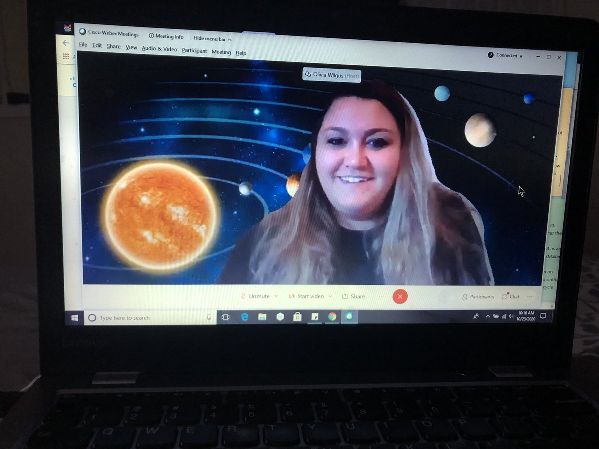 apetersonteach's tweet image. Love that Mrs. Wilgus changed her background in @Webex to match the theme of Module 2 of Wit and Wisdom! #LHESMustangs #litnccs