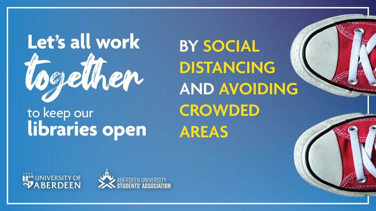 aberdeenunilib's tweet photo. #LetsAllWorkTogether to keep our libraries open by social distancing and avoiding crowded areas ๐จโ๐ป-----๐ฉโ๐ป-----๐งโ๐ป https://t.co/5vwmswbOun