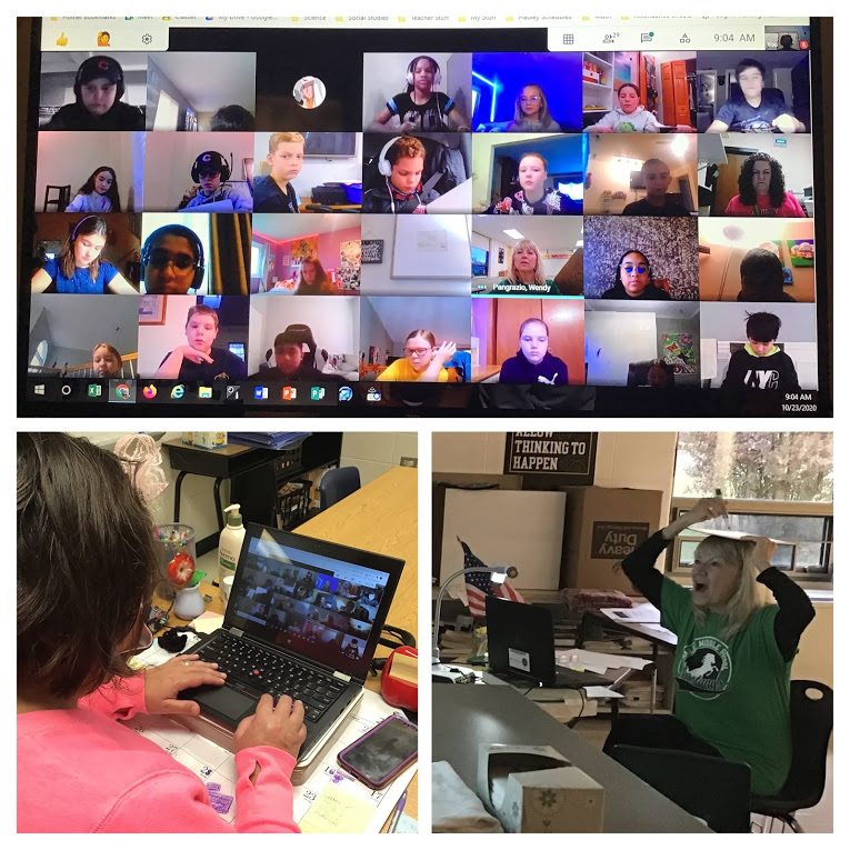 MiddleHadley's tweet photo. Teaching covid-style @MiddleHadley . #33cPride #noplacelikehomer https://t.co/EJaLCRLqc8