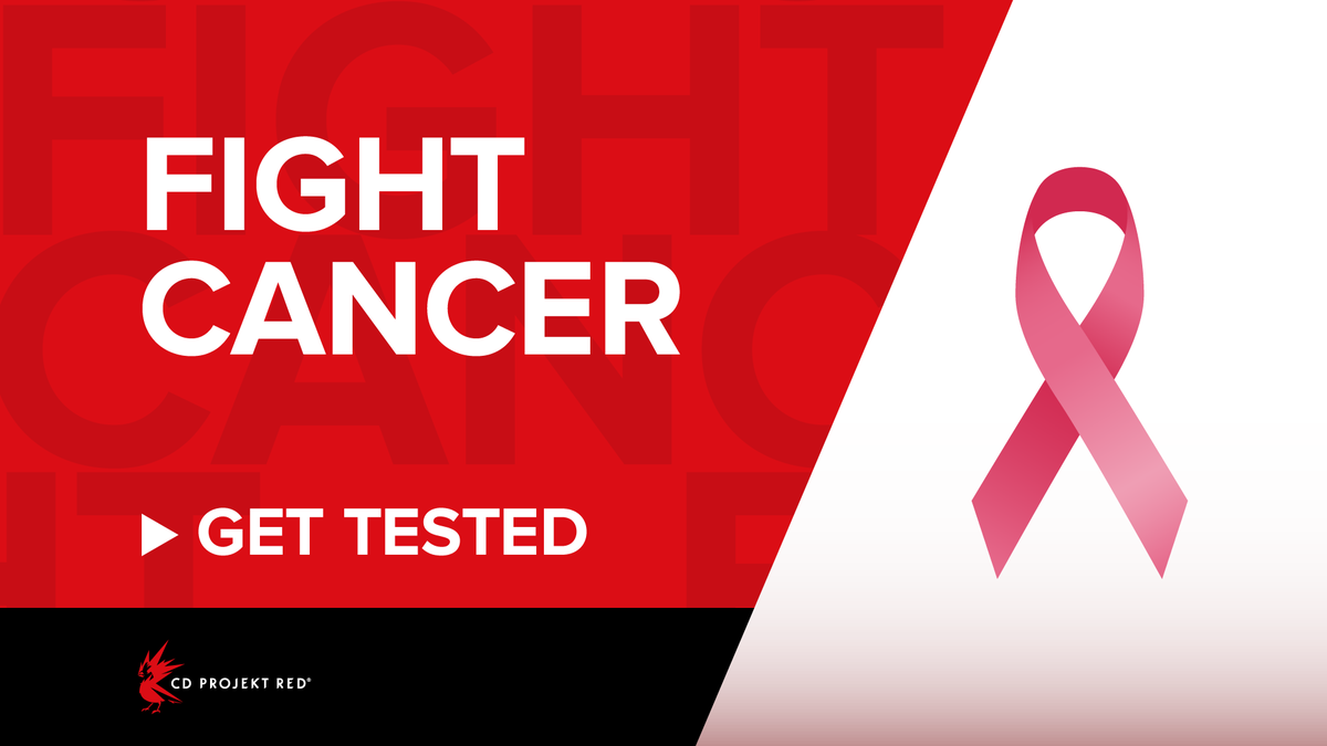 CDPROJEKTRED's tweet photo. Early detection is the best chance to defeat cancer. Remember to examine yourself and get checked regularly.

#BreastCancerAwarenessMonth https://t.co/Ly87juIShL