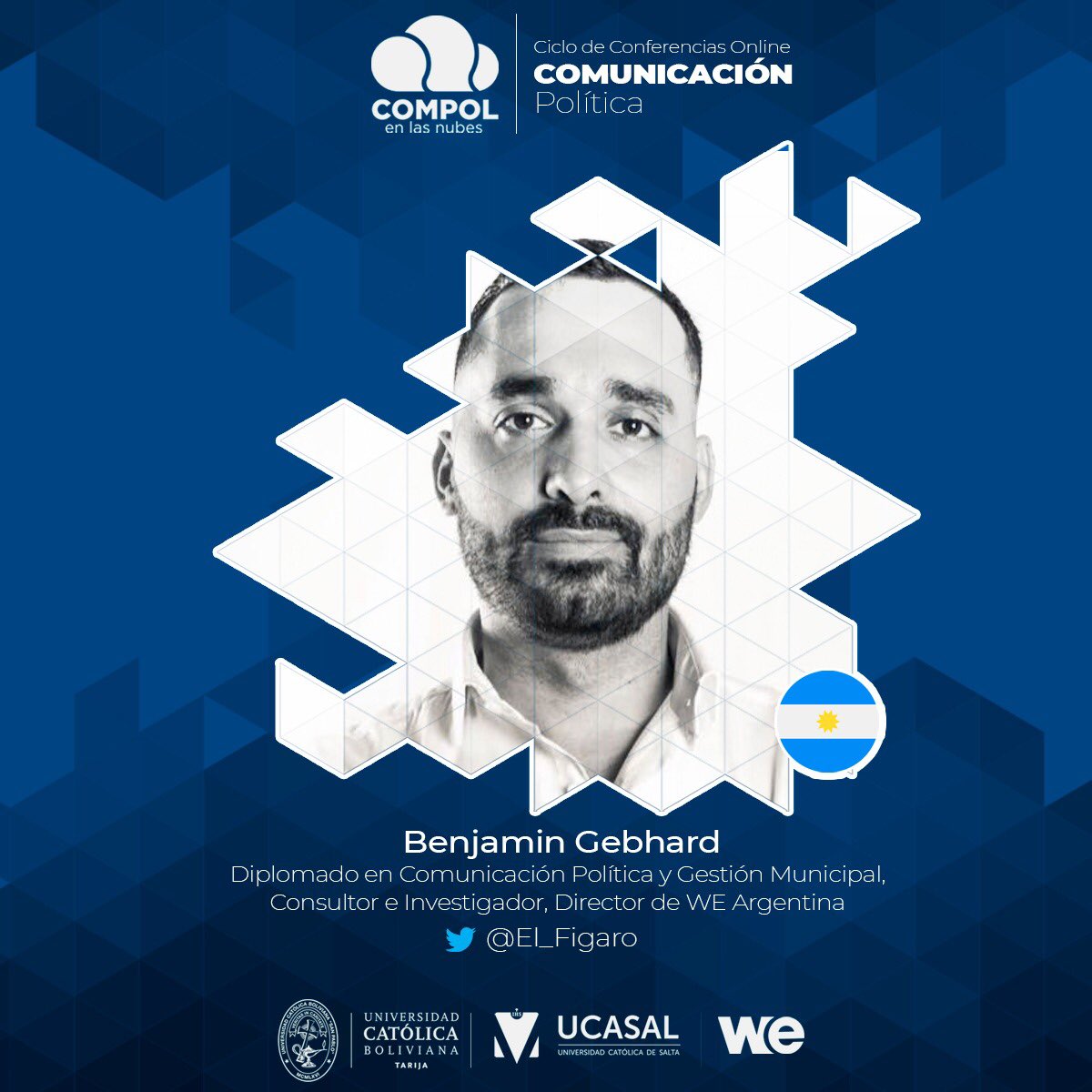 compol_nubes's tweet photo. Junto a @UcasalOficial y @TarijaUcb presentamos ¿la última?!

"Opinión pública y desafíos de la consultoría política" con @Gon_Avila y @El_Figaro https://t.co/lrIZJSswpf