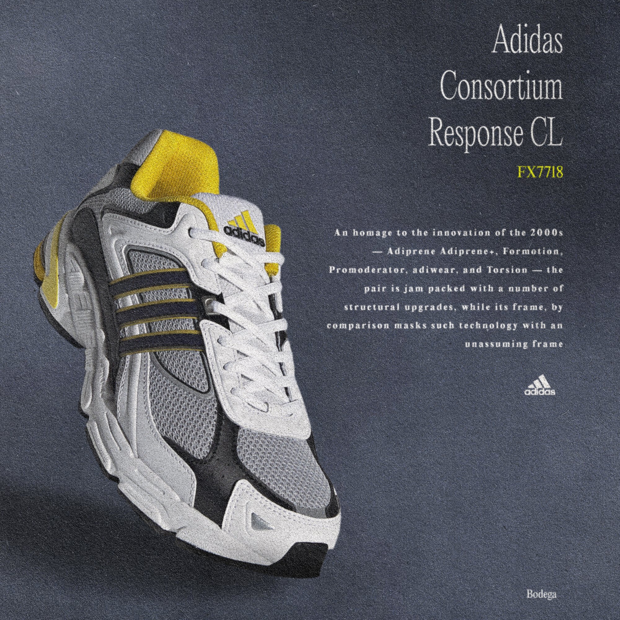 adidas Response CL Cloud White Yellow