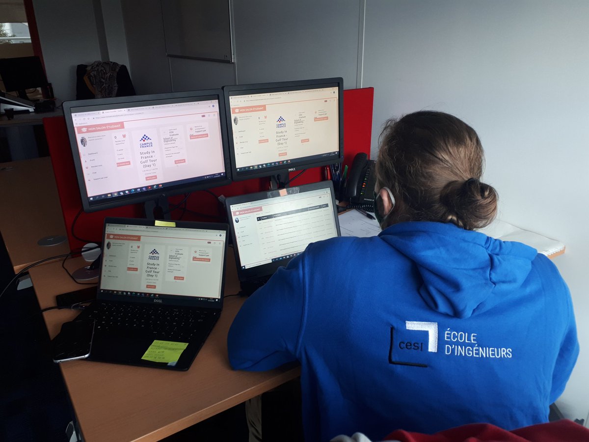 StephCaesteck's tweet photo. @CESIingenieurs présent aux Tournées des Pays du Golfe @CampusFrance. Découverte avec nos conseillers @CESI_IdFCentre des métiers de l'#ingenieur , #BTP #Industrie #informatique #systèmes électriques et électronique embarquée https://t.co/iiFilLh3cN