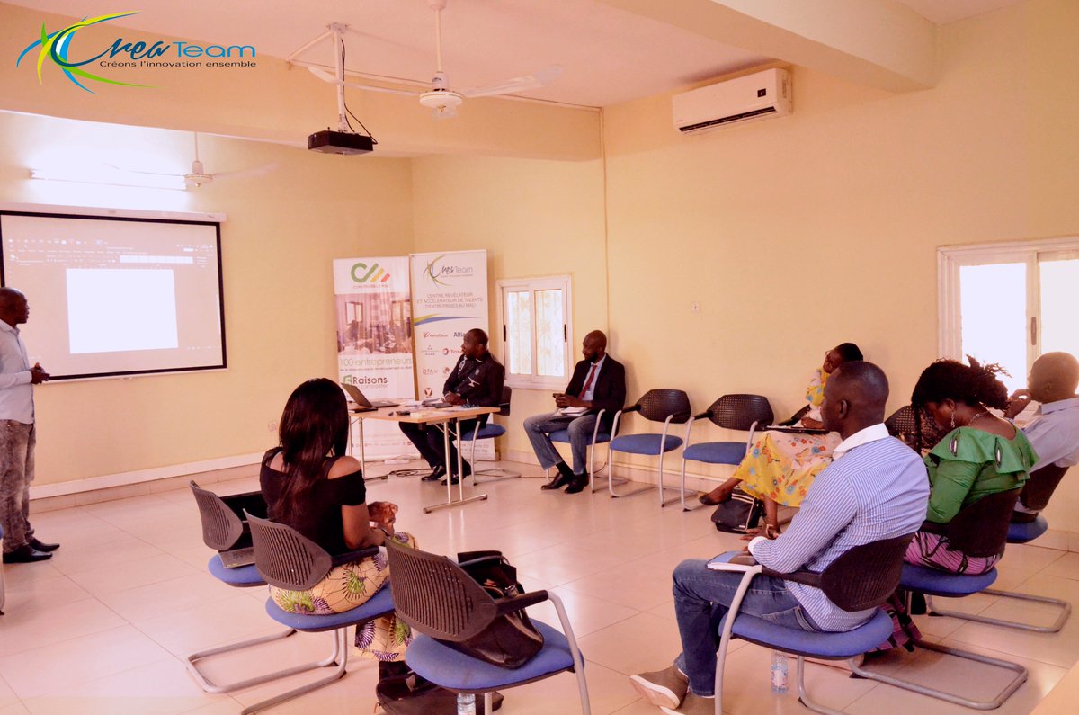 createam2015's tweet photo. Démarrage des activités du programme @ConstruireLeMali dans les locaux de @createam2015 @AFD_France @OrangeRSE #incubation #diasporamalienne #entreprenariat https://t.co/dEyuMjOAMF