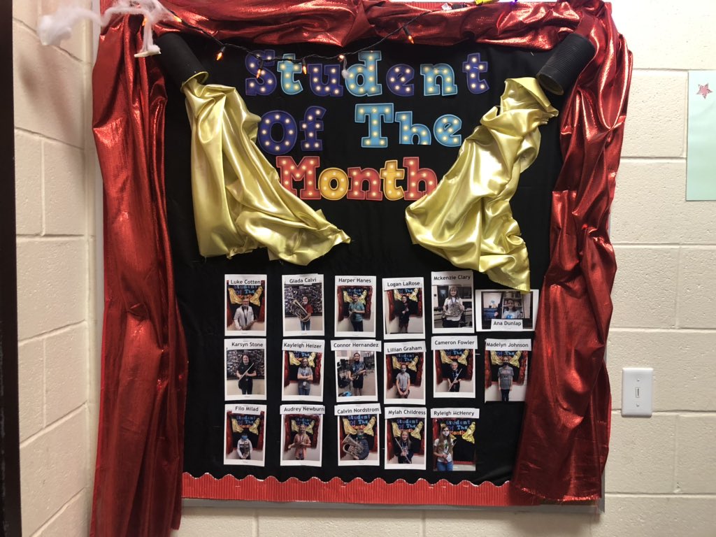 Introducing our band STUDENT OF THE MONTH! These students are committed, dedicated, supportive to others, and have a great attitude! Congrats to: Filo, Audrey, Karsyn, Giada,Logan,Ryleigh, Harper, Kayleigh, Connor, Madelyn, Calvin, Anna, Cameron, Mylah, Luke, Mckenzie and Lillian