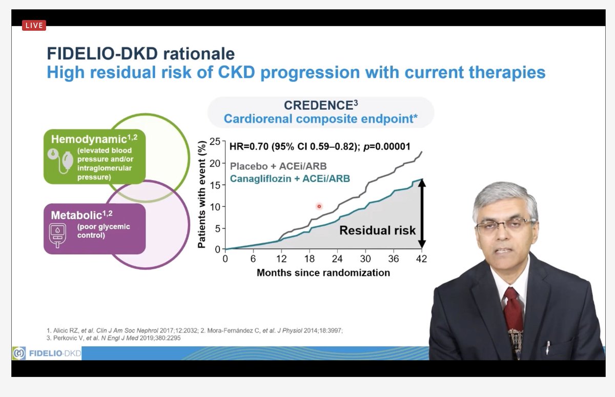 kidney_boy's tweet photo. First up Late Breaking Trials Agarwal on FIDELIO! COI: I went to a few Bayer Ad Boards. #KidneyWk #LBHIT https://t.co/RwPDScOEuF