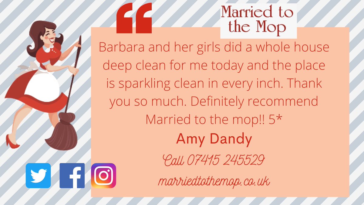 Love reading reviews like this 💝So hard to keep going in business, especially in todays climate. Thank you <a href="/amydandy/">NFA</a> for this lovely review and for being such an amazing client 

💻 l8r.it/yhig
📱 ring 01942 517359 or 07415 245529

#cleaningservice #cleaningtips