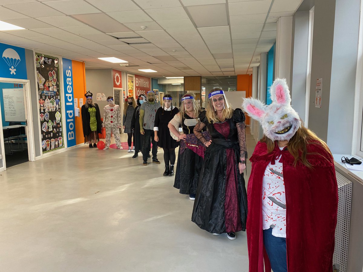 act_schools_kel's tweet photo. @acttrainingltd schools staff adding a bit of horror to the last day of term https://t.co/yYw7jO45Hl