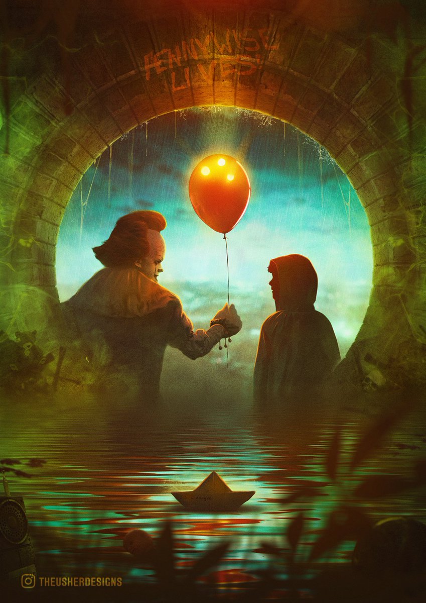sorin_ilie_'s tweet photo. #PennywiseLives Had fun doing this one #alternativemovieposter #StephenKing #itchaptertwo #pennywise #bobgray #derrymaine #derryiscalling #comebacktoderry #losersclub #it2 #movieart #itchapter3 https://t.co/nw73G0WMle