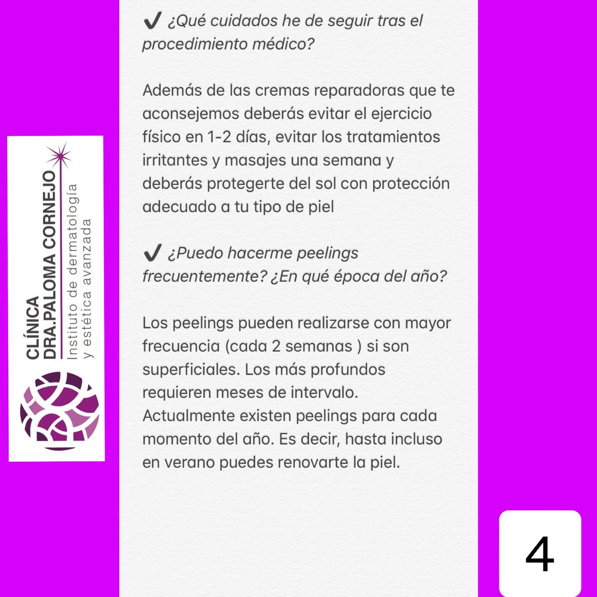 LeonelLiebana's tweet photo. RT @DoctoraLaser: RT @DoctoraLaser: ✨✨✨¿Quieres mantener tu #piel #joven y #sana? ✨✨✨
👉🏻 Conoce los #peelingsquímicos 👉🏻
#doctoraláser #dermatólogos
#dermatologomadrid #salud #tratamientoscorporales #medicina #corporales #dermi #láser #laser… https://t.co/l0rgApdYCi