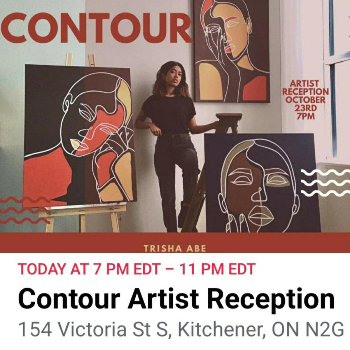 Artist reception for <a href="/TrishaAbe/">Trisha Abe</a> exhibition Contour <a href="/Mindseyestudio/">Jennifer Gough</a> Gallery is tonight! Hope to see you there. 
#Exhibition #GuestArtist #CuratedByMe #SupportLocal #SupportArtists #ArtistReception