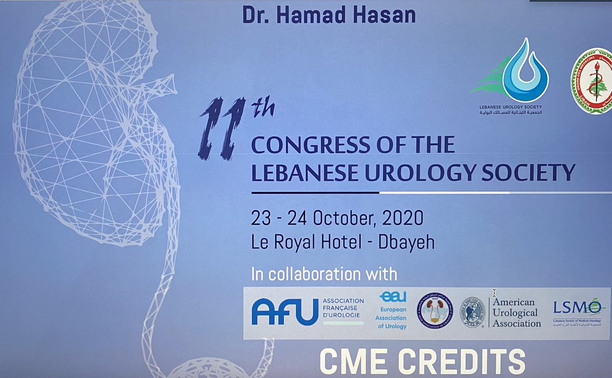 pr_gfournier's tweet photo. Belle journee francophone avec l’AFU au 11 eme congres de la Societe Libanaise a d’Urologie a Beyrouth. Oncologie, urologie fonctionnelle, lithiase...tout y est! 🙏a nos collegues libanais @AFUrologie @SarkisPierre1 @uroleb https://t.co/nfBDj7mTAR