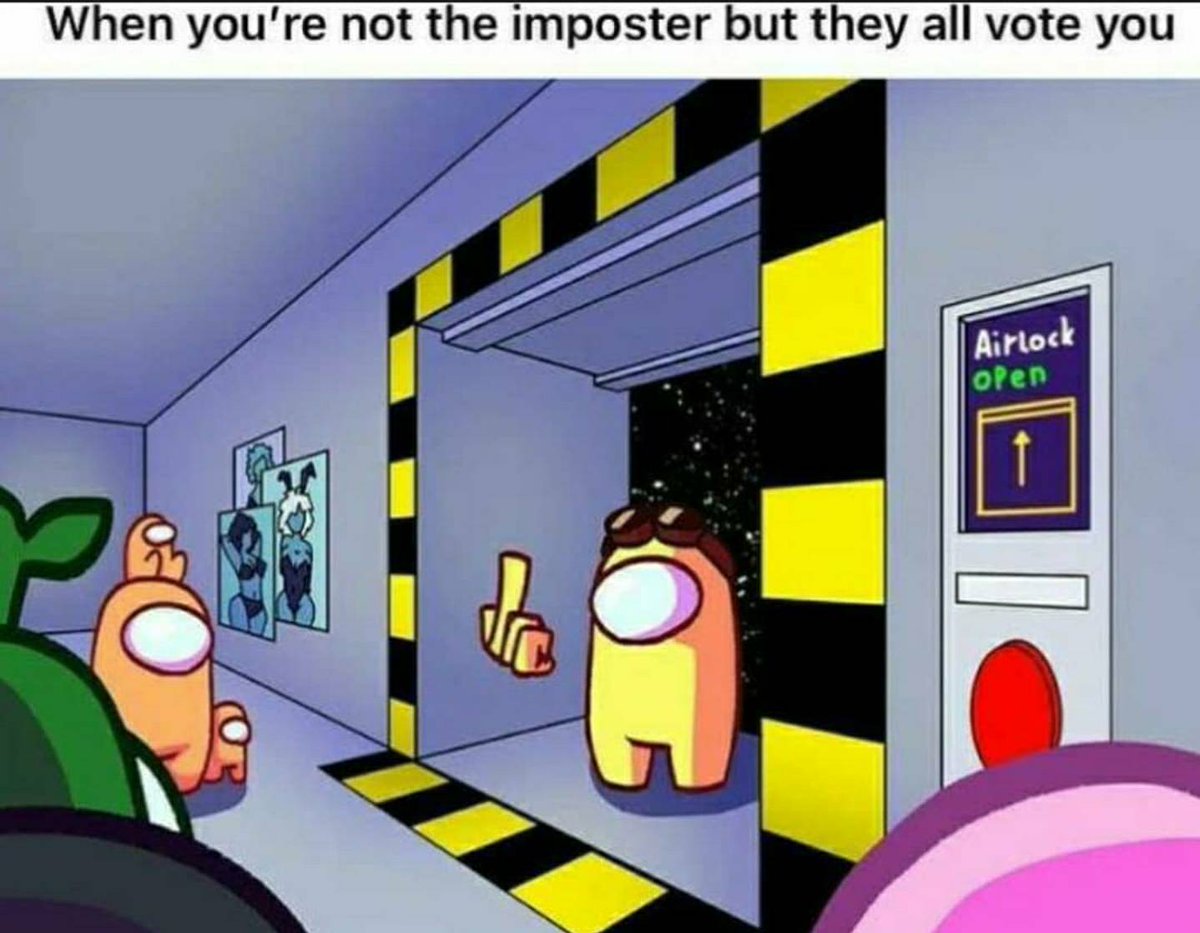 When the whole lobby is against you for no reason😂😂
.
#amongus #among #amongusgame #astronauts #crew #crewmates #impostor #multiplayer #multiplayergame #betrayal #tasks #gamermeme #innersloth #vent #venting #amongusmeme #amongusmemes #meme #memes https://t.co/JozYmGFNF6