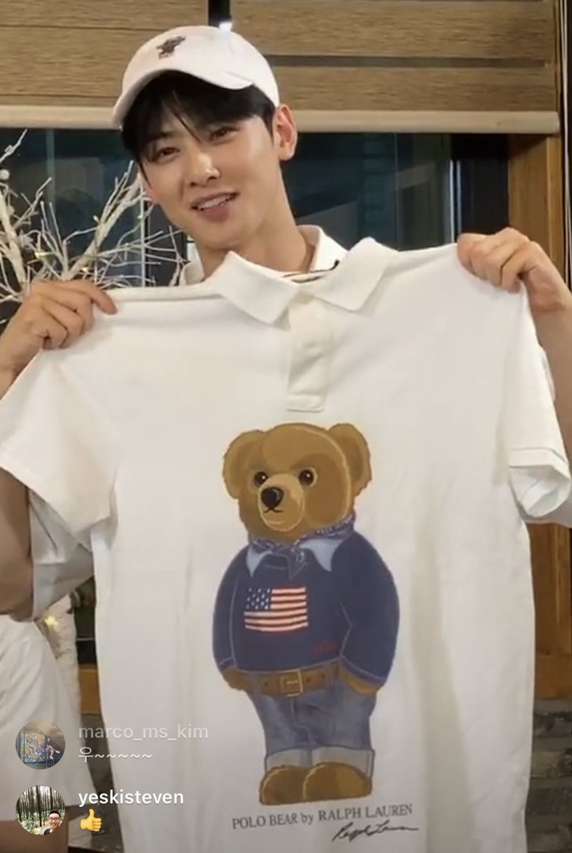 eunwoo x august ‘20 outreach for those affected by the recent flooding in kr: he auctioned his fave polo bear cap n shirt for 550,000 won (1/2)