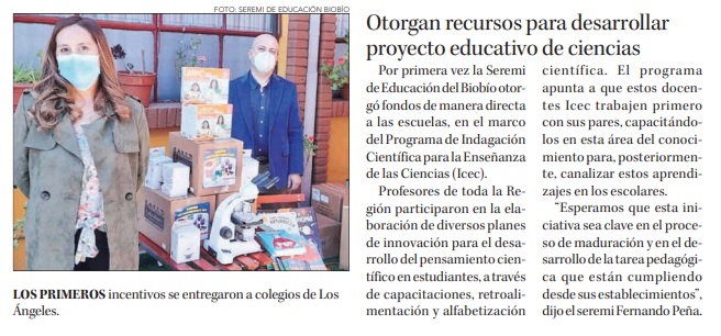 ICEC_UCSC's tweet photo. [Diario Concepción] Otorgan recursos para desarrollar proyecto educativo de ciencias 

Página 7:
https://t.co/sliIqGQ4ur

#calidadparatodos #ucsc #mineducchile
#icecucsc #programaicec https://t.co/3MDG2aDsRS