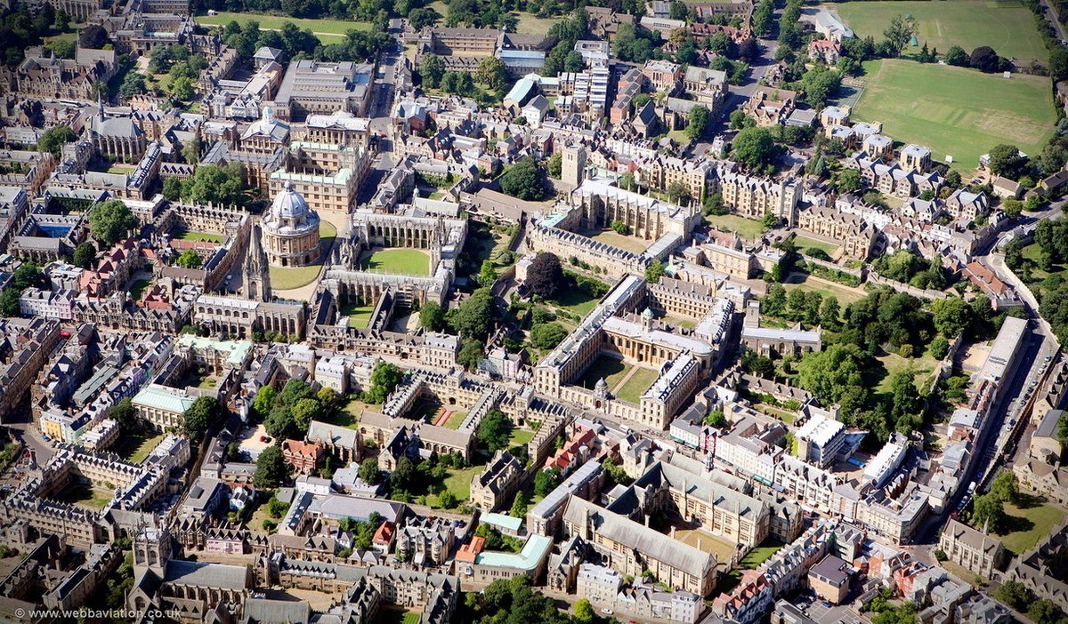 Oxford is an architectural disaster because the colleges keep cannibalising each other.The University has, over a millennium, had a couple hundred colleges and halls. There are now 45. A thread.