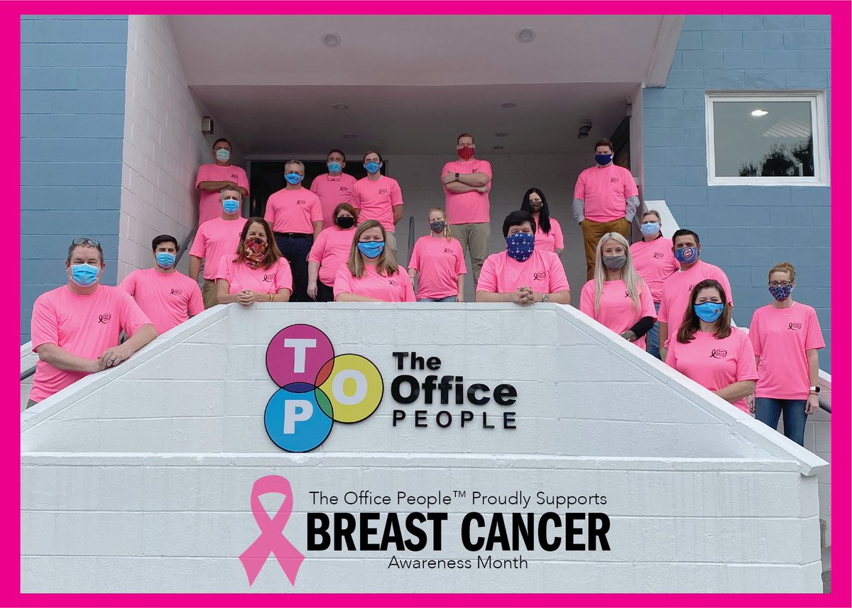 theofficeppl's tweet photo. October is Breast Cancer Awareness Month. We stand with our mothers, aunts, sisters, coworkers, and friends who have battled this condition. TOP wears pink for you today and always. No one fights alone! #BreastCancerAwarenessMonth https://t.co/oJSKXbNK0u