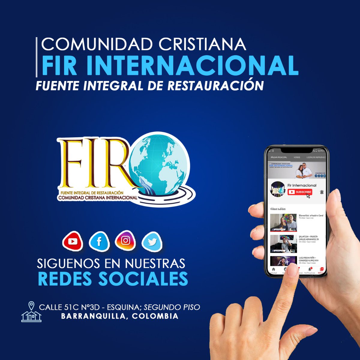 Fir_Bquilla's tweet photo. Has parte de nuestra comunidad Cristiana.
No te quedes por fuera de lo que el Padre a preparado para ti.
#FIR_INTERNACIONAL
#VAMOS_POR_MAS https://t.co/me7vNaFBJh