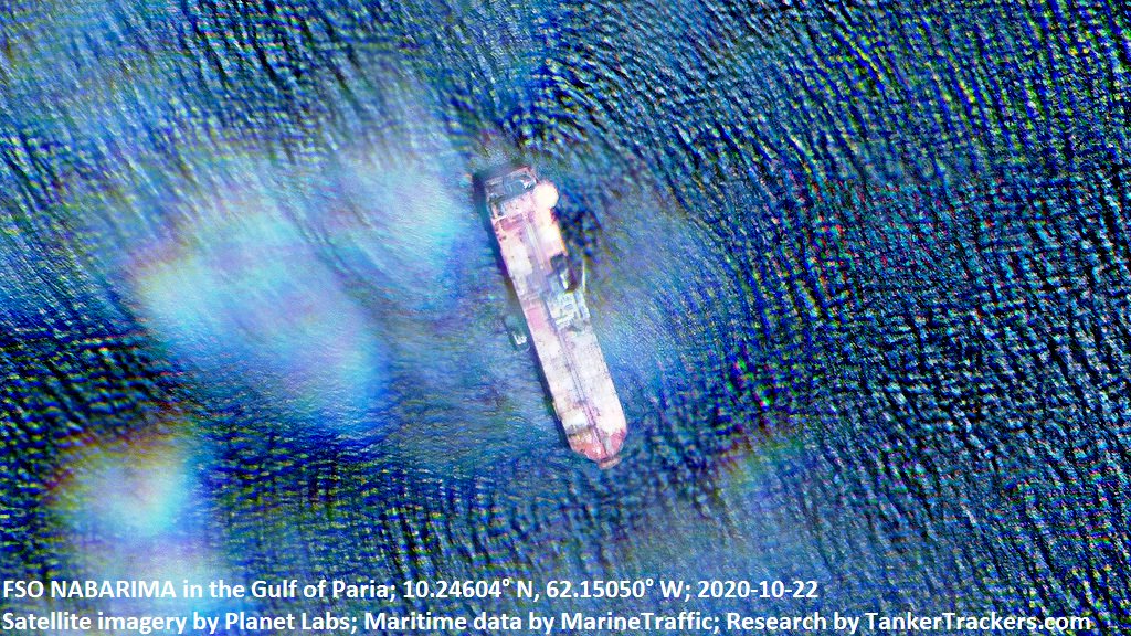 latablablog's tweet photo. #Satelite El servicio de monitoreo de tanqueros petroleros @TankerTrackers ha divulgado una imagen satelital qué indica que el depósito flotante de crudo #FSONabarima se ha estabilizado.
Nótese la nitidez de la imagen. "No hay nada oculto en el mar" https://t.co/2bX6zEfmxH