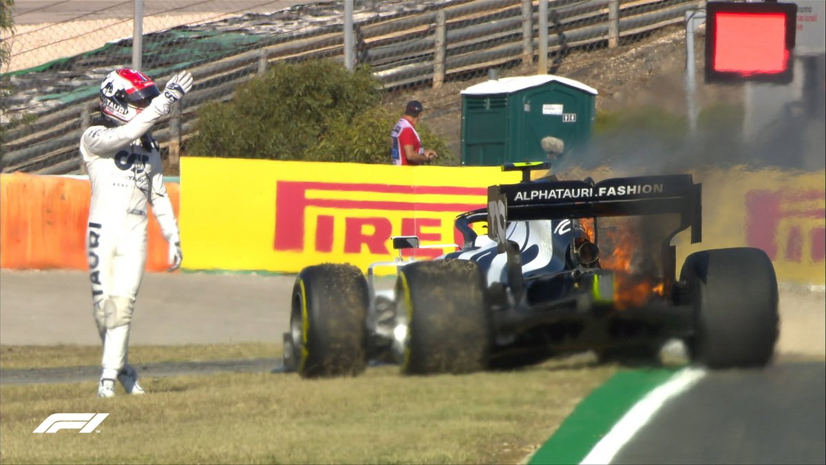 F1's tweet photo. Gasly is out of his car and ok 👍

#PortugueseGP 🇵🇹 #F1 https://t.co/AJdmyrRxVY
