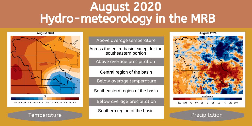 CRCESofficial's tweet photo. Interested in how temperature and precipitation changed in the MRB during August? To view all changes over the last 12 months, visit https://t.co/YqGaf0L8Ej. https://t.co/4j0sT3PhzH