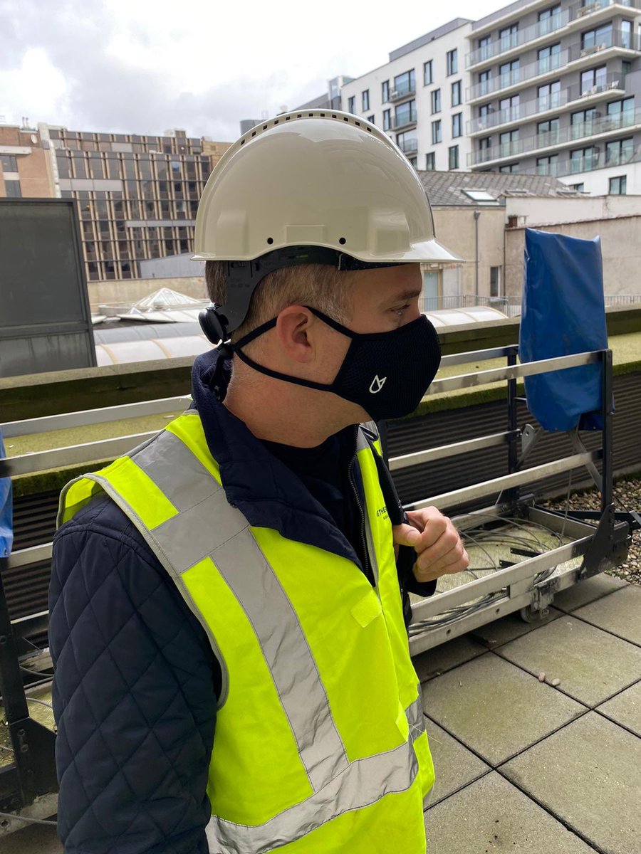NetherLED's tweet image. A new lighting project requires our engineers to conduct a site visit fully equipped with vests, hard hats et cetera. Face masks have been added to their equipment list for #safety measures 👊