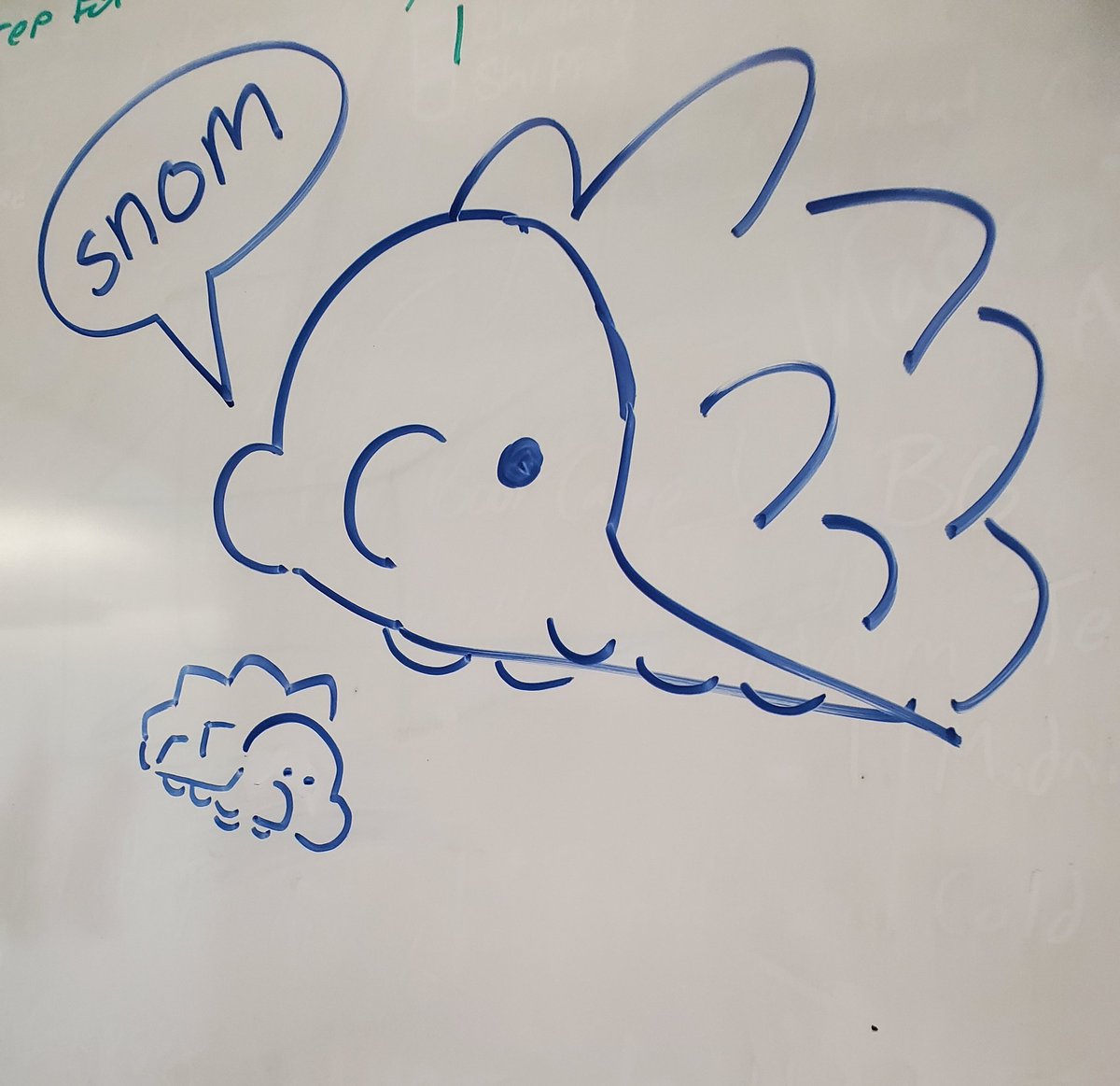 I miss...surprise white-board drawings... from @alexabosy @kilFee and @kritterart 