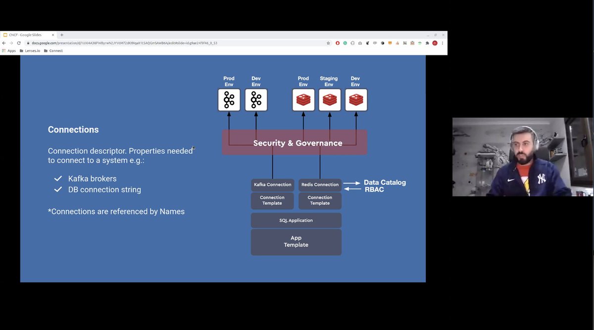 lensesio's tweet photo. Building a templating system to manage deployments, connections and secrets for any type of streaming data application. @FPerezP explains live in a @CloudNativeFdn webinar. Worth watching just to see Fran's amazing office. @DataOps #Kubernetes  https://t.co/bdIjxxnBYx https://t.co/zS341RzmVd