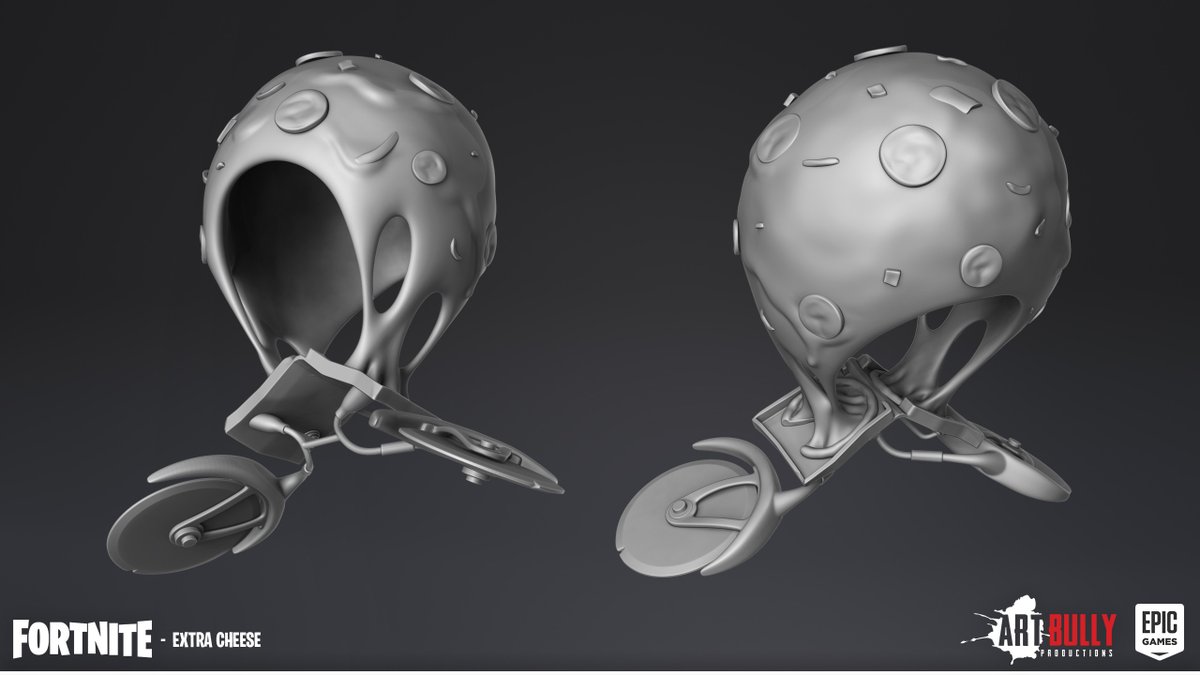kovatch3d's tweet photo. Had the pleasure of working together with the people from Epic Games at Art Bully Productions to do Extra cheese gliders for Fortnite. 
@Substance3D @pixologic 
#Digital3D #gameart  #HardSurface #Stylized #Fortnite #epic #epicgames #3dsMax #zbrush #substance3d https://t.co/BCOrWNwEu3