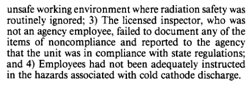 How could this have been allowed to happen? The answer, as usual when it comes to radiation accidents, is "the management fucked up repeatedly and blatantly, placing the worker in danger with insufficient training and absent safety culture"