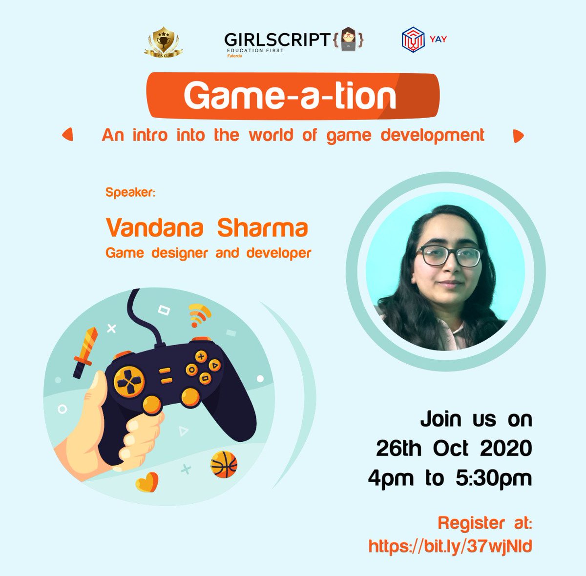 Have you ever wondered how games that we enjoy so much have been developed? Give your imagination a practical dimension. 

Register now:
bit.ly/37wjNld

#gamedev #webinar #girlscript #gaming #community