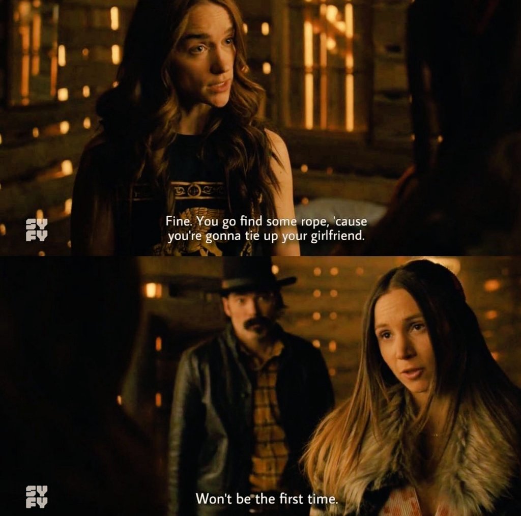 loveshack93's tweet image. Get the rope! #WynonnaEarp #TheScifiFantasyShow #PCAs
