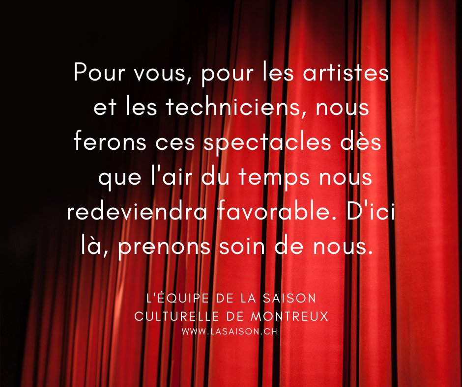 SC_Montreux's tweet photo. La situation sanitaire et l'interdiction des grands événements nous poussent à reporter les concerts prévus sur octobre et novembre. Toutes les infos ici: https://t.co/mrmlEe2BWq

@montreuxriviera @2m2cMontreux #Montreux https://t.co/r7ZhHeOUGS