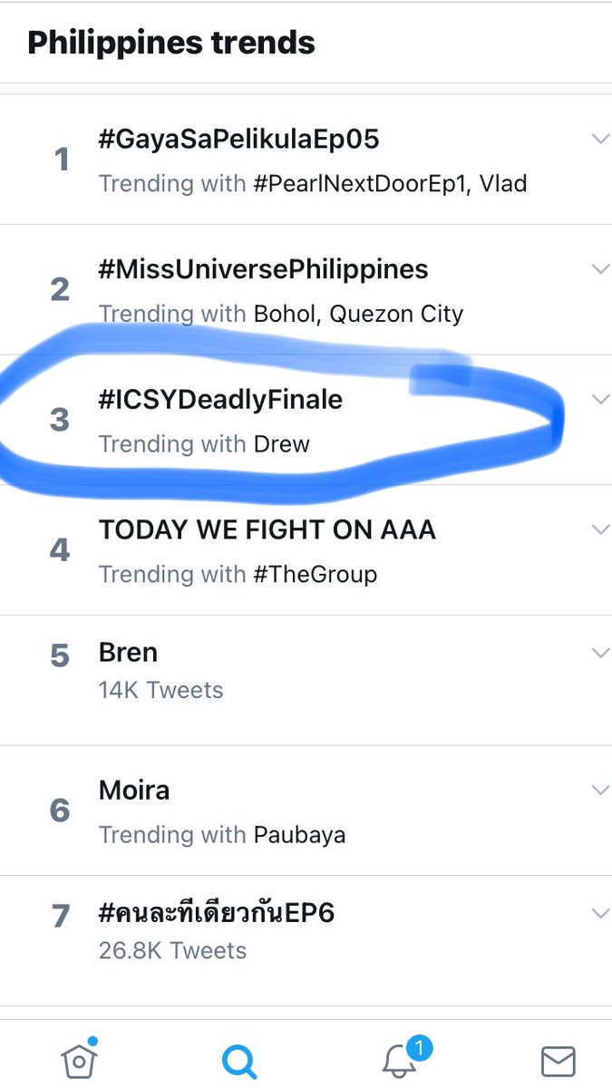 HelaineR03's tweet photo. Wait! Tapos na but it went up to 3rd spot! @whianwamos @MercadoJen 
#ICSYDeadlyFinale | Rhian Ramos https://t.co/eAkVMFpaAV