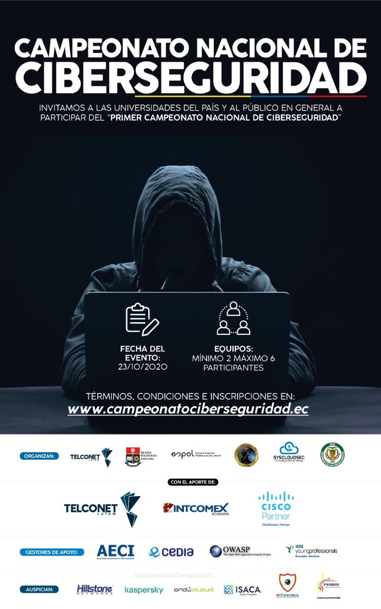 CampCiberEC's tweet photo. Hoy es el día!!! 💻😎 https://t.co/tWNys24DNG