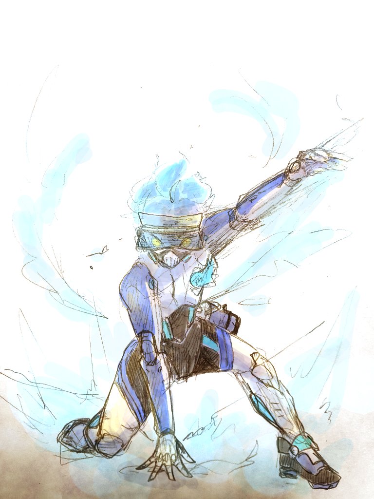 スーパーヒーロー着地が見たかった ささげin炊飯器のイラスト