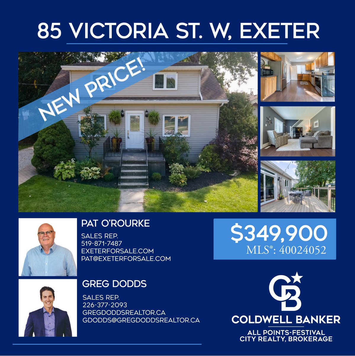 NEW PRICE!
⁠
Contact Pat O'Rourke or Greg Dodds for a private showing.