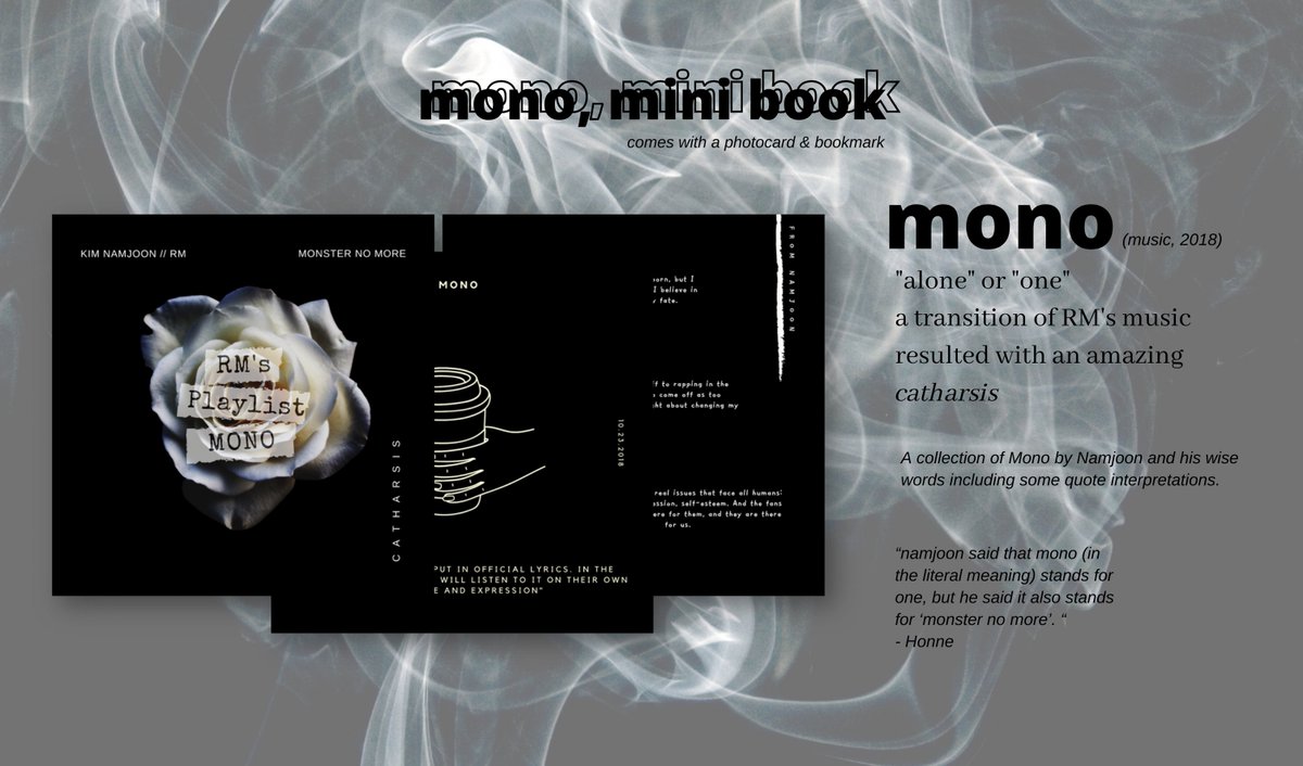 jurisrkive's tweet photo. mono mini collection // ๐ค
in the post:
- mono mini book
- mono cupsleeve kit
more details are in the order form: https://t.co/eYu270MvtX
#2YearsWithMono
#healingwithRMono
#RMonoday
#RMonologue #RM https://t.co/pYKkoiHXm5